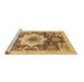 Sideview of Machine Washable Abstract Brown Modern Rug, wshabs2979brn