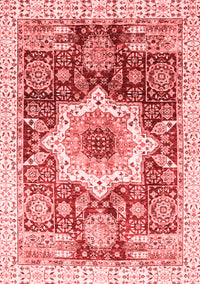 Abstract Red Modern Rug, abs2979red