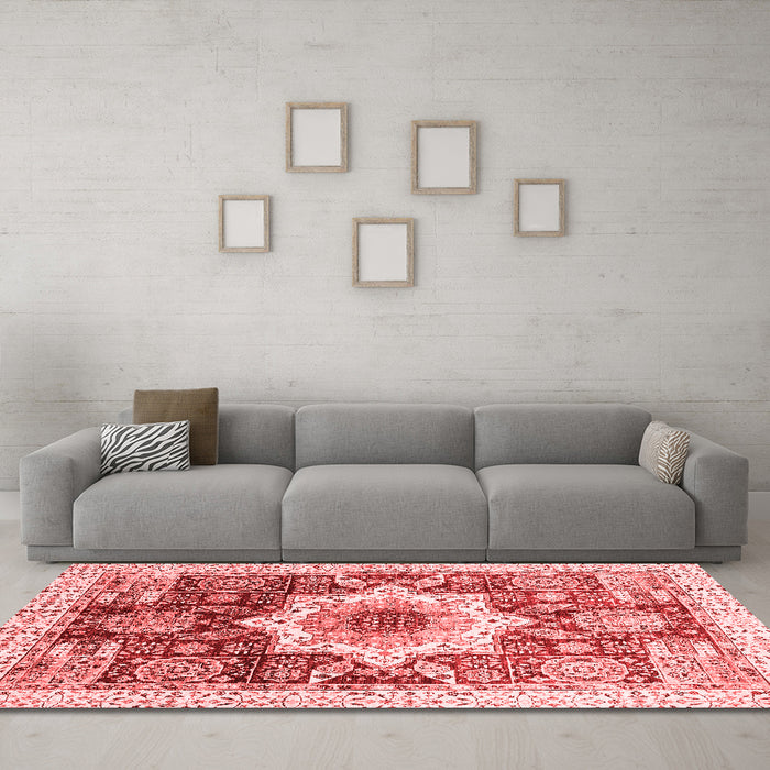 Modern Red Washable Rugs