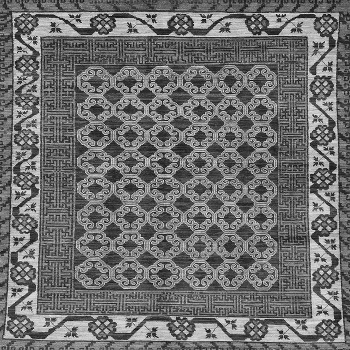 Square Southwestern Gray Country Rug, abs297gry