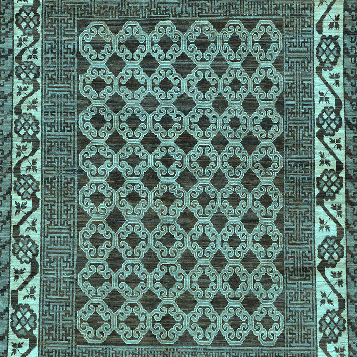 Machine Washable Southwestern Light Blue Country Rug, wshabs297lblu