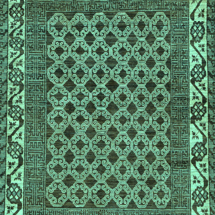 Machine Washable Southwestern Turquoise Country Area Rugs, wshabs297turq