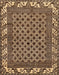 Abstract Red Brown Southwestern Rug, abs297