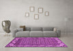 Machine Washable Southwestern Purple Country Area Rugs in a Living Room, wshabs297pur