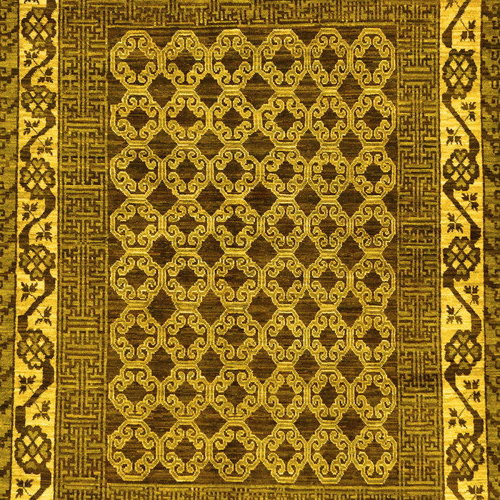Machine Washable Southwestern Yellow Country Rug, wshabs297yw