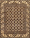 Machine Washable Abstract Red Brown Rug, wshabs297