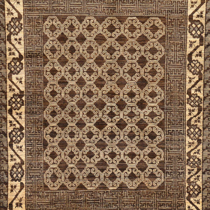 Machine Washable Abstract Red Brown Rug, wshabs297