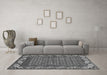 Machine Washable Southwestern Gray Country Rug in a Living Room,, wshabs297gry