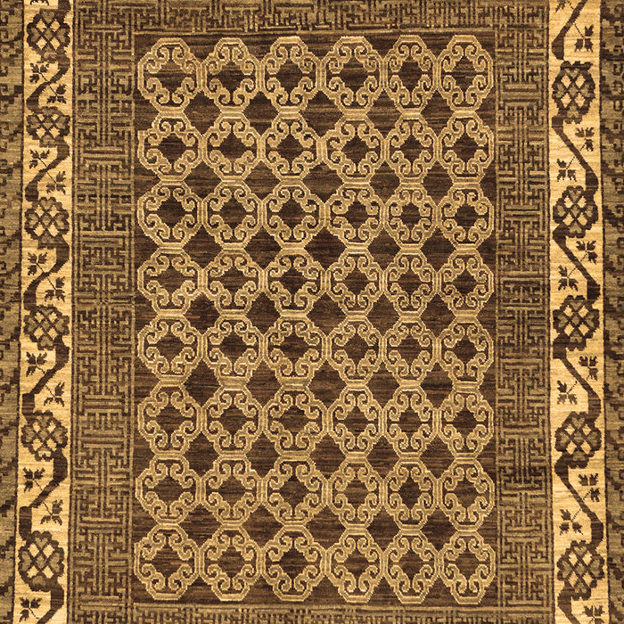Machine Washable Southwestern Brown Country Rug, wshabs297brn