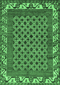 Southwestern Emerald Green Country Rug, abs297emgrn