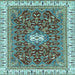 Square Machine Washable Abstract Light Blue Modern Rug, wshabs2980lblu