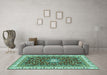 Machine Washable Abstract Turquoise Modern Area Rugs in a Living Room,, wshabs2980turq