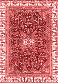 Abstract Red Modern Rug, abs2980red