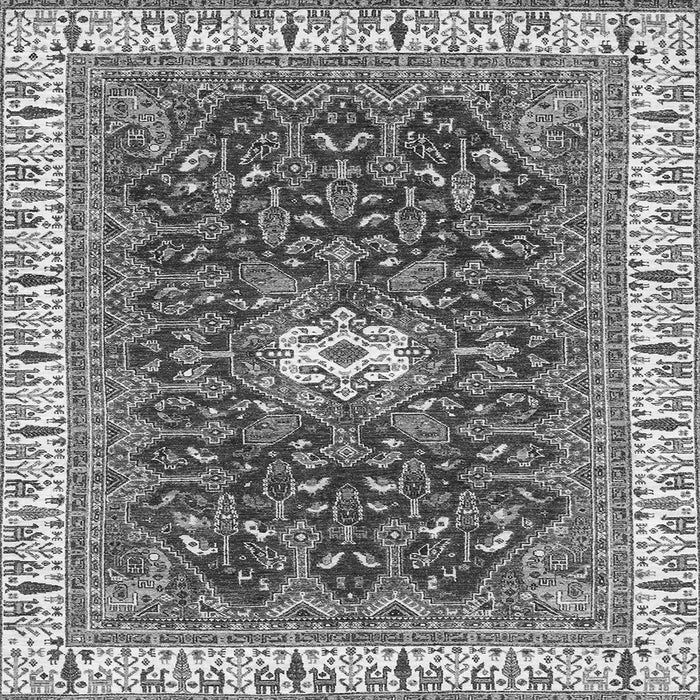 Square Machine Washable Abstract Gray Modern Rug, wshabs2980gry