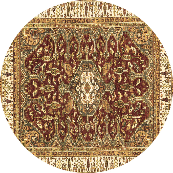 Round Machine Washable Abstract Brown Modern Rug, wshabs2980brn