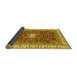 Sideview of Abstract Yellow Modern Rug, abs2980yw