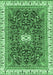 Machine Washable Abstract Emerald Green Modern Area Rugs, wshabs2980emgrn