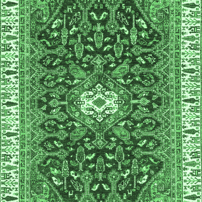 Machine Washable Abstract Emerald Green Modern Area Rugs, wshabs2980emgrn