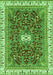 Machine Washable Abstract Green Modern Area Rugs, wshabs2980grn