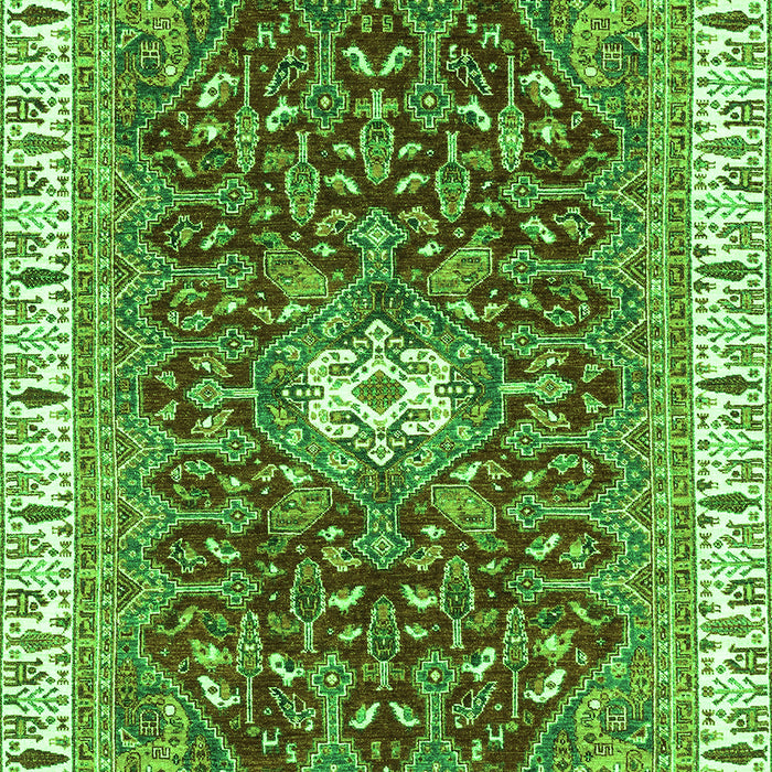 Machine Washable Abstract Green Modern Area Rugs, wshabs2980grn