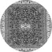 Round Abstract Gray Modern Rug, abs2980gry