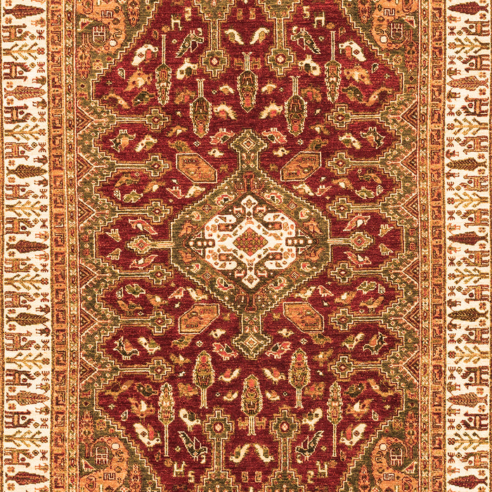 Machine Washable Abstract Orange Modern Area Rugs, wshabs2980org