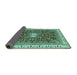 Sideview of Abstract Turquoise Modern Rug, abs2980turq