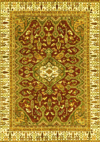 Abstract Yellow Modern Rug, abs2980yw