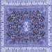 Square Abstract Blue Modern Rug, abs2980blu