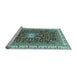 Sideview of Machine Washable Abstract Light Blue Modern Rug, wshabs2980lblu