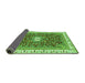 Sideview of Abstract Green Modern Rug, abs2980grn