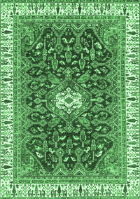 Abstract Emerald Green Modern Rug, abs2980emgrn