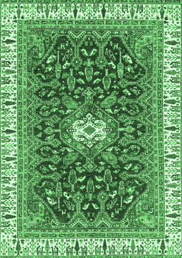 Abstract Emerald Green Modern Rug, abs2980emgrn