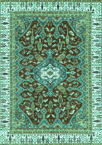 Abstract Turquoise Modern Rug, abs2980turq