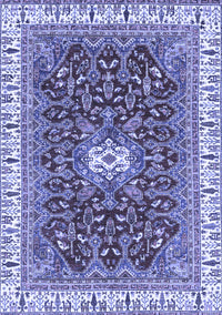 Abstract Blue Modern Rug, abs2980blu