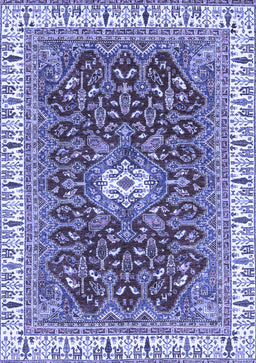 Abstract Blue Modern Rug, abs2980blu