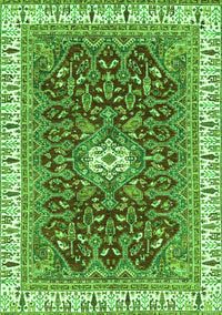 Abstract Green Modern Rug, abs2980grn