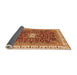 Sideview of Abstract Orange Modern Rug, abs2980org