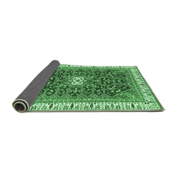 Sideview of Abstract Emerald Green Modern Rug, abs2980emgrn