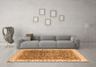 Machine Washable Oriental Orange Traditional Area Rugs in a Living Room, wshabs2981org