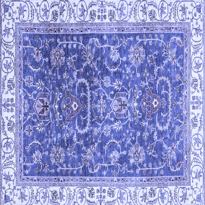 Square Oriental Blue Traditional Rug, abs2981blu