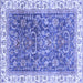 Square Oriental Blue Traditional Rug, abs2981blu