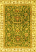 Machine Washable Oriental Yellow Traditional Rug, wshabs2981yw