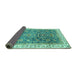 Sideview of Oriental Turquoise Traditional Rug, abs2981turq