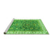 Sideview of Machine Washable Oriental Green Traditional Area Rugs, wshabs2981grn