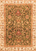 Machine Washable Oriental Orange Traditional Area Rugs, wshabs2981org