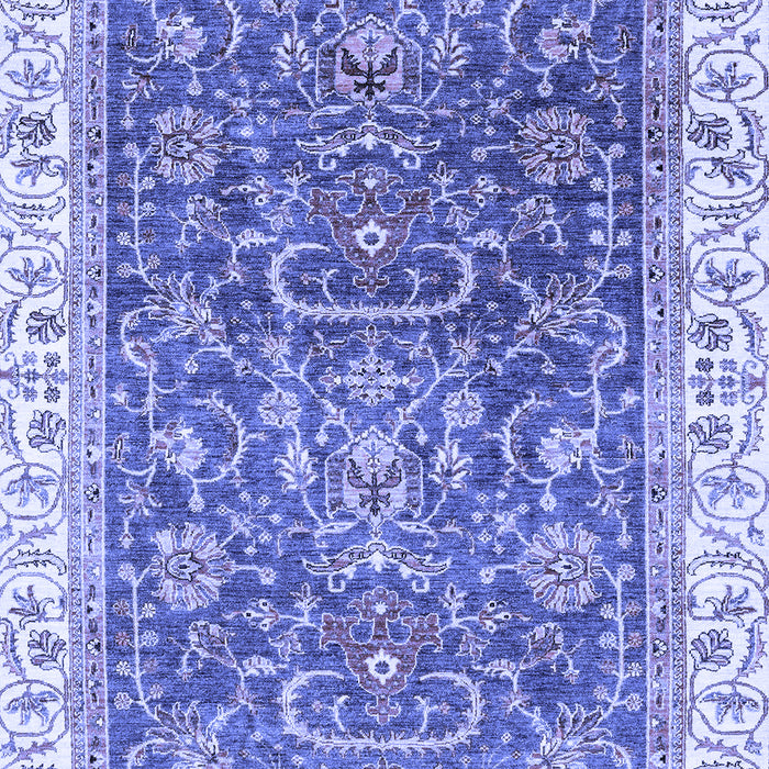 Machine Washable Oriental Blue Traditional Rug, wshabs2981blu