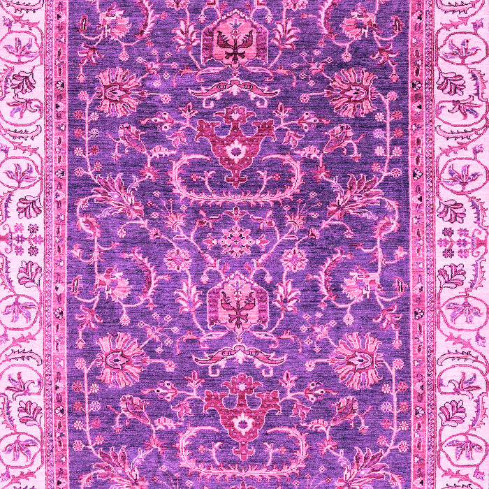 Machine Washable Oriental Pink Traditional Rug, wshabs2981pnk