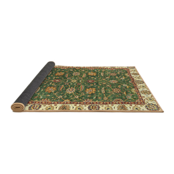 Sideview of Abstract Avocado Green Modern Rug, abs2982