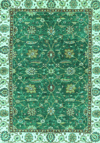 Abstract Turquoise Modern Rug, abs2982turq